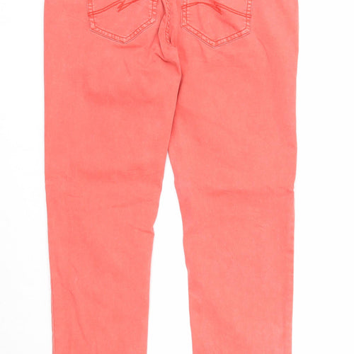 Street One Womens Pink Cotton Straight Jeans Size 26 in L26 in Regular Zip