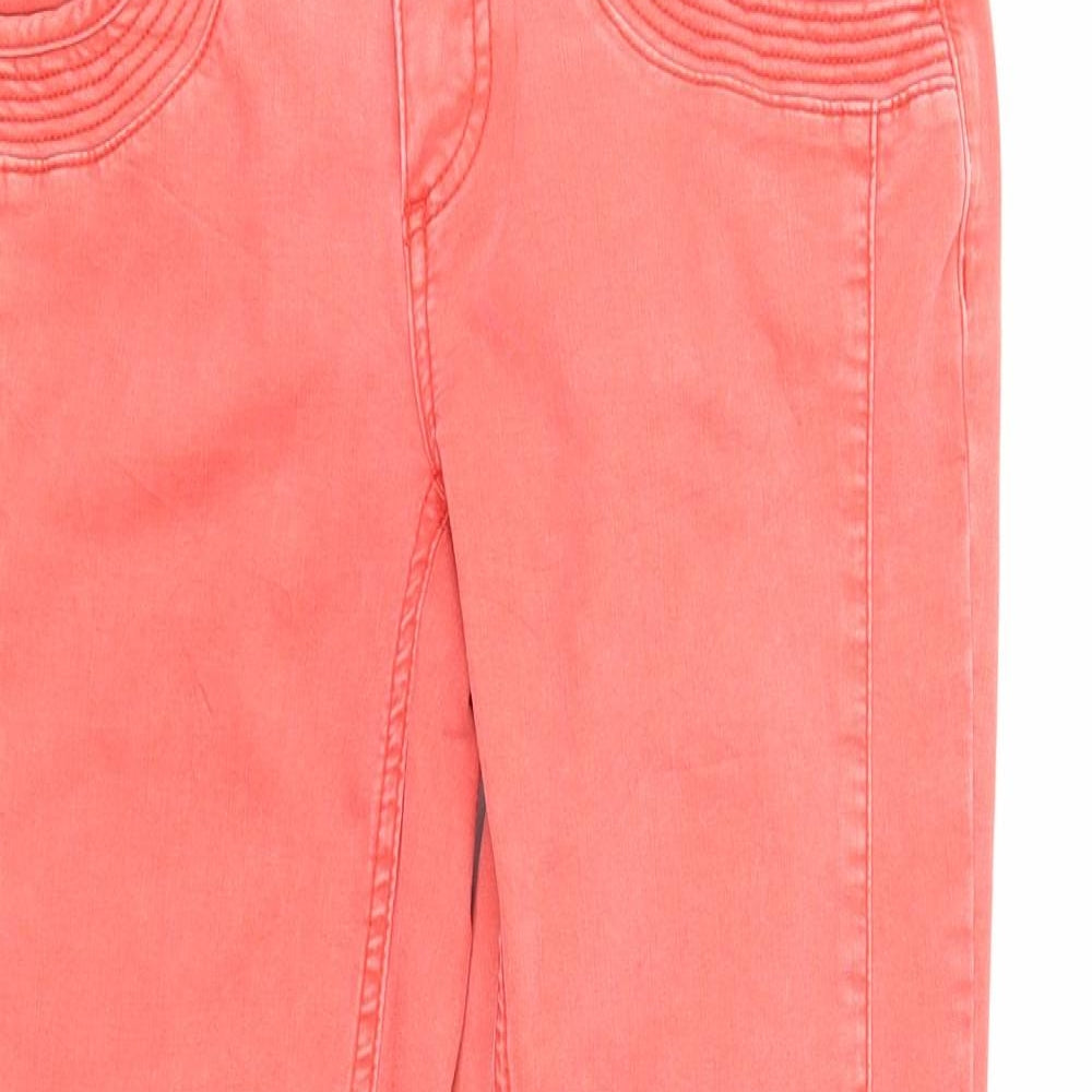 Street One Womens Pink Cotton Straight Jeans Size 26 in L26 in Regular Zip