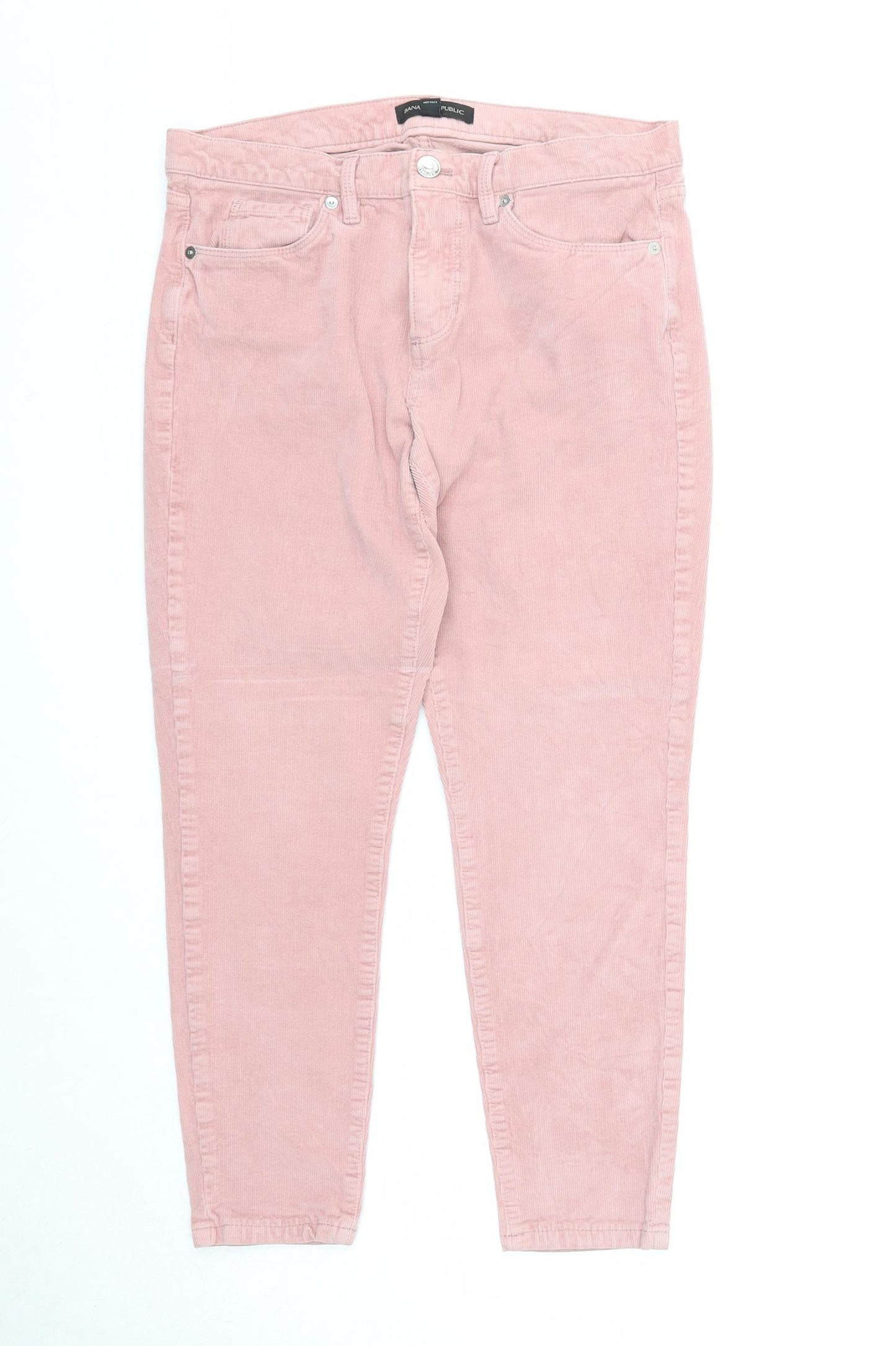 Banana Republic Womens Pink Cotton Trousers Size 27 in Regular Zip