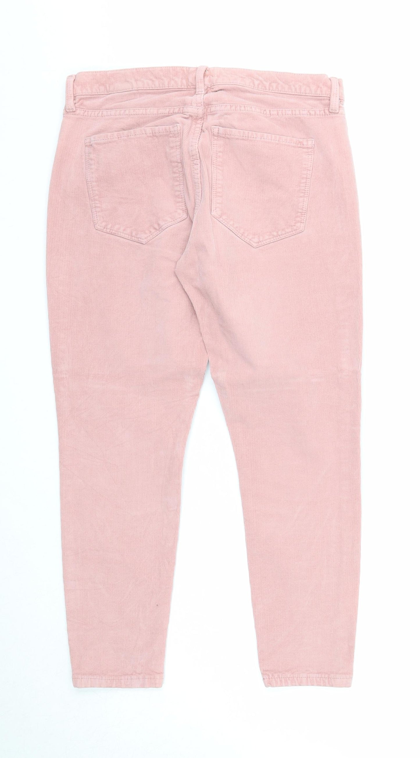 Banana Republic Womens Pink Cotton Trousers Size 27 in Regular Zip