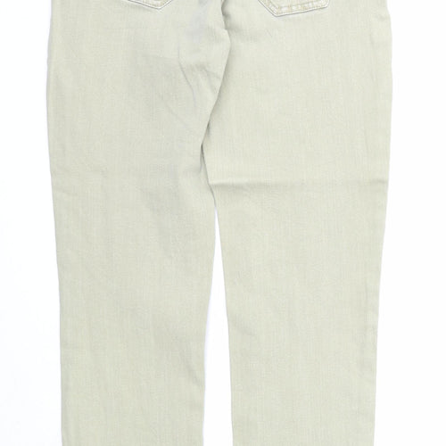 EDC Womens Green Cotton Straight Jeans Size 34 in Regular Zip