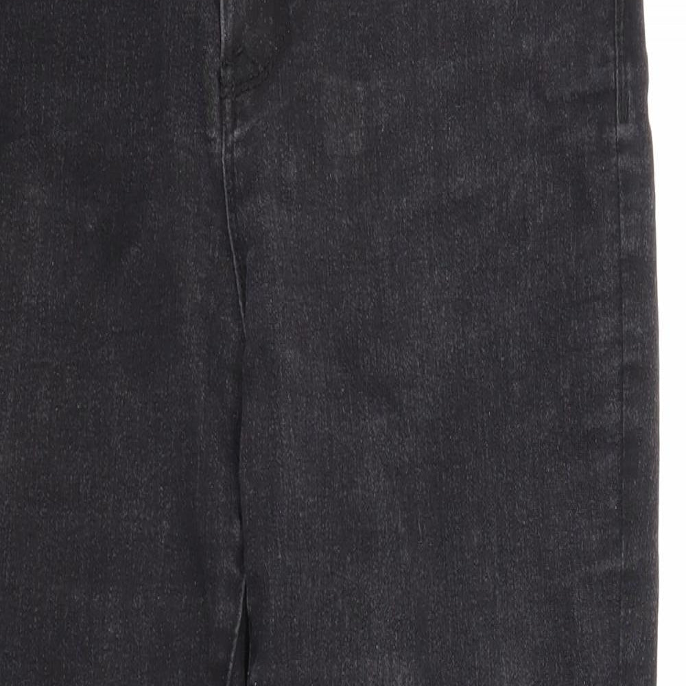 Denim & Co. Womens Black Cotton Skinny Jeans Size 12 Regular Zip