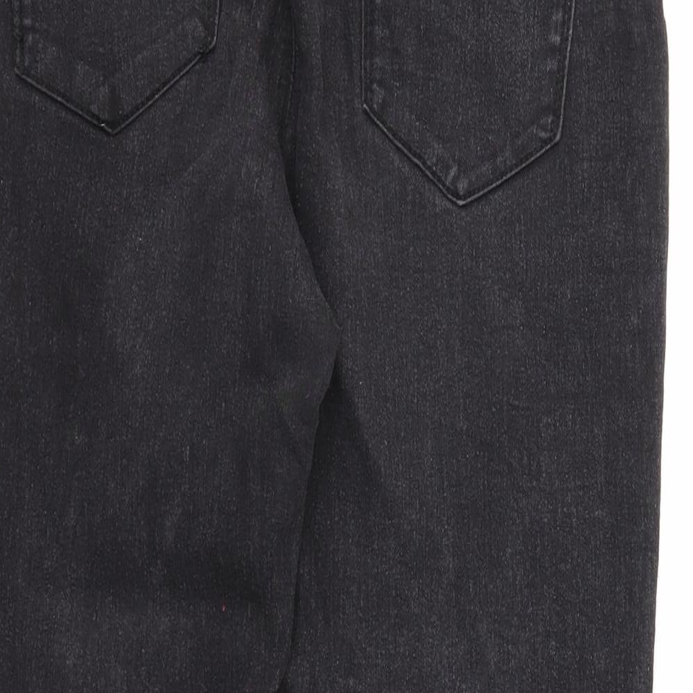Denim & Co. Womens Black Cotton Skinny Jeans Size 12 Regular Zip