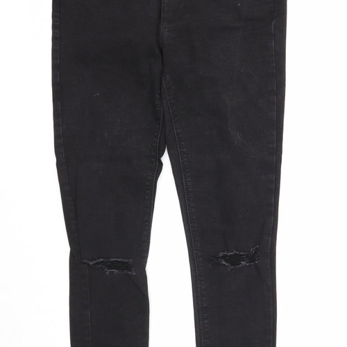 Denim & Co. Womens Black Cotton Skinny Jeans Size 8 Regular Zip