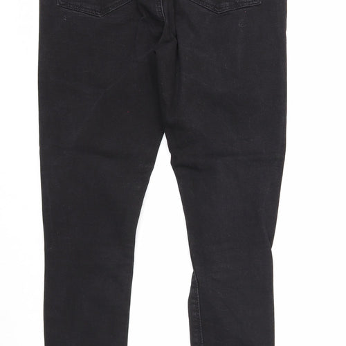Denim & Co. Womens Black Cotton Skinny Jeans Size 8 Regular Zip