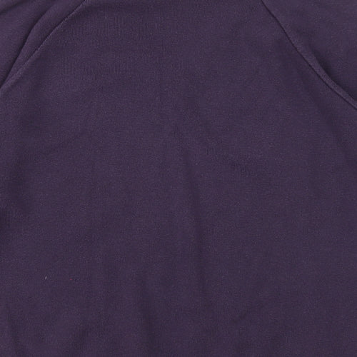 Magic Fit Womens Purple V-Neck Cotton Pullover Jumper Size 8