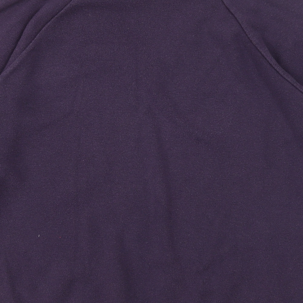 Magic Fit Womens Purple V-Neck Cotton Pullover Jumper Size 8