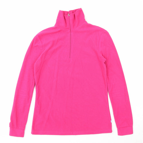 Manbi Womens Pink Polyester Pullover Sweatshirt Size 8 Zip