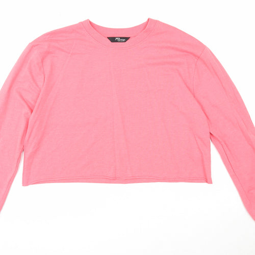 Jane Norman Womens Pink Cotton Pullover Sweatshirt Size L Pullover