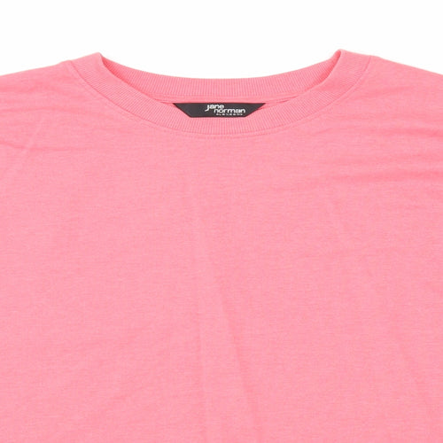 Jane Norman Womens Pink Cotton Pullover Sweatshirt Size L Pullover