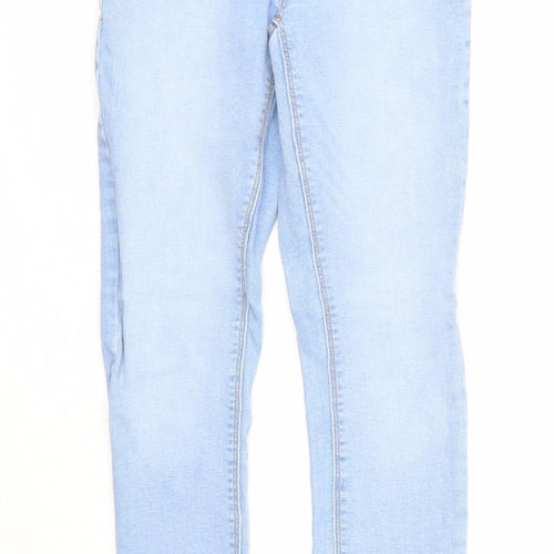 Denim & Co. Womens Blue Cotton Skinny Jeans Size 6 Regular Zip - Waist Size 21 inches
