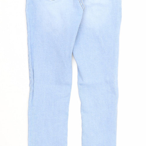 Denim & Co. Womens Blue Cotton Skinny Jeans Size 6 Regular Zip - Waist Size 21 inches