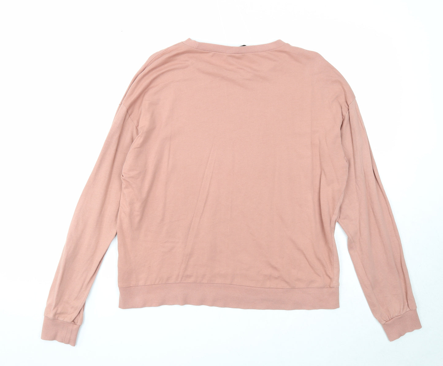 Divided Womens Pink Cotton Pullover Sweatshirt Size M Pullover - Seoul