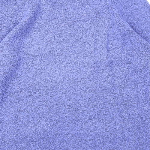M&Co Womens Purple Round Neck Acrylic Pullover Jumper Size S