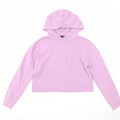 Atmosphere Womens Purple Cotton Pullover Hoodie Size 8 Pullover