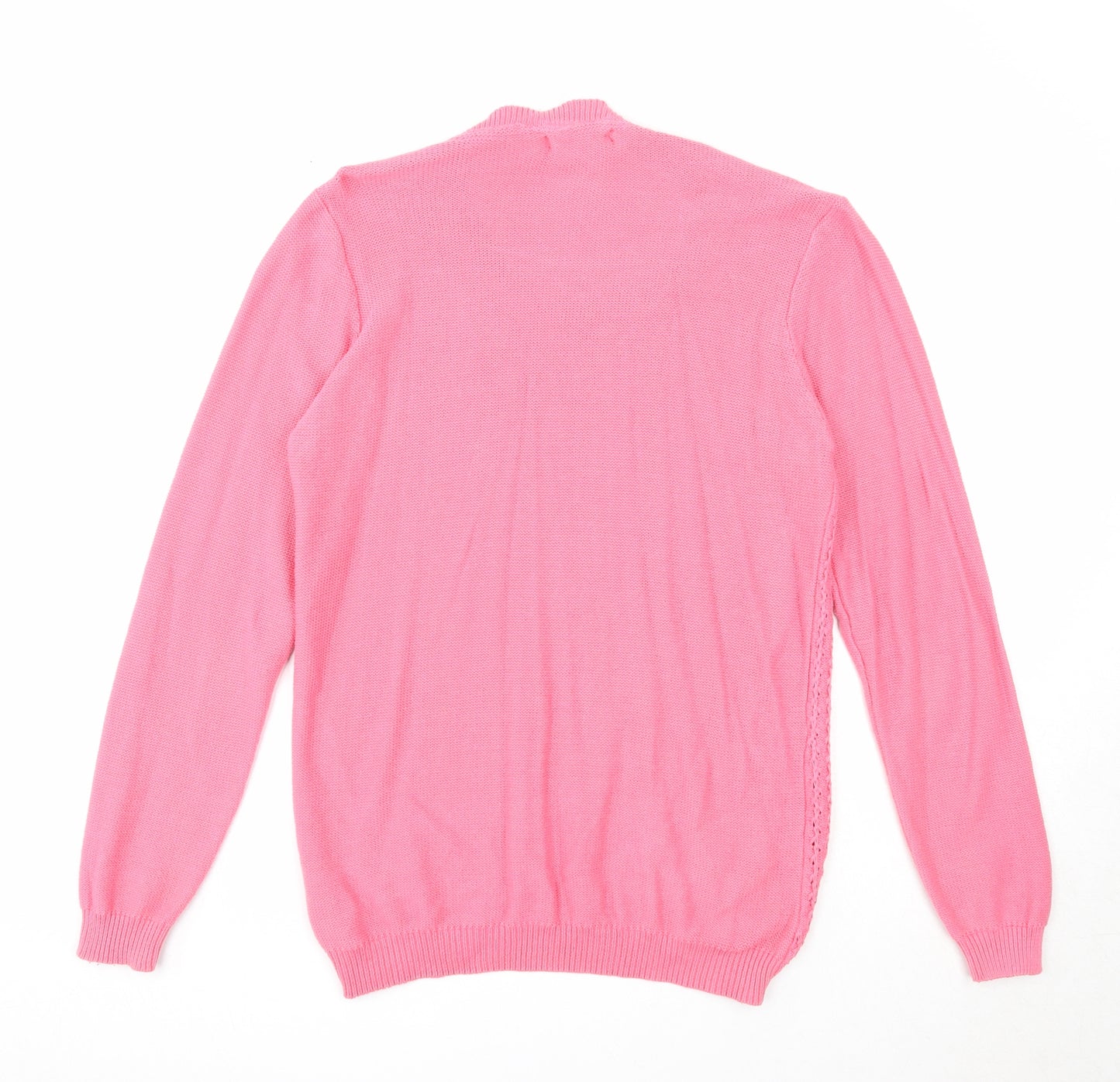 EWM Womens Pink Scoop Neck 100% Cashmere Pullover Jumper Size M