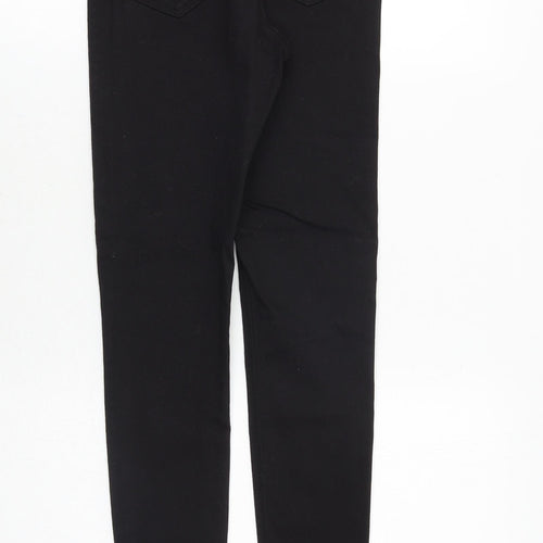 Topshop Womens Black Cotton Jegging Jeans Size 26 in Slim Zip