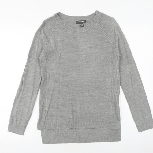 Primark Womens Grey Round Neck Acrylic Pullover Jumper Size 6