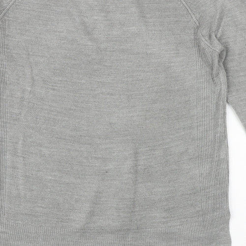 Primark Womens Grey Round Neck Acrylic Pullover Jumper Size 6