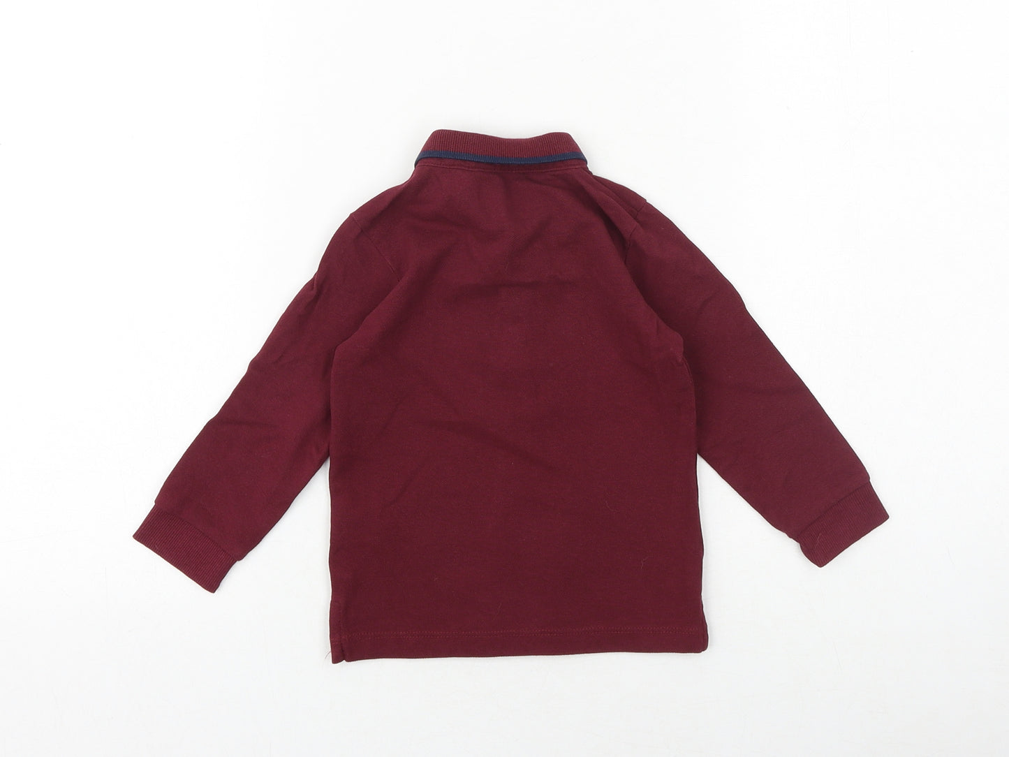 Matalan Baby Purple 100% Cotton Basic Polo Size 18-24 Months Collared Button