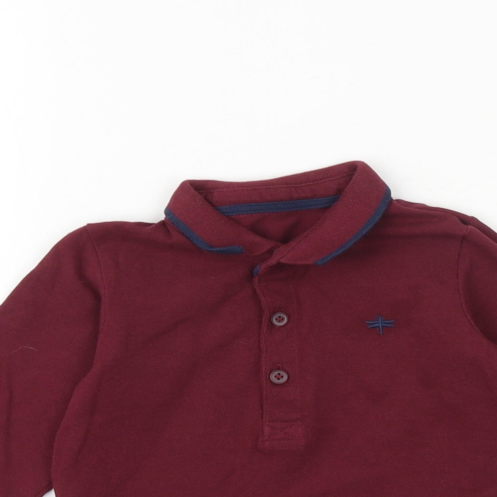 Matalan Baby Purple 100% Cotton Basic Polo Size 18-24 Months Collared Button
