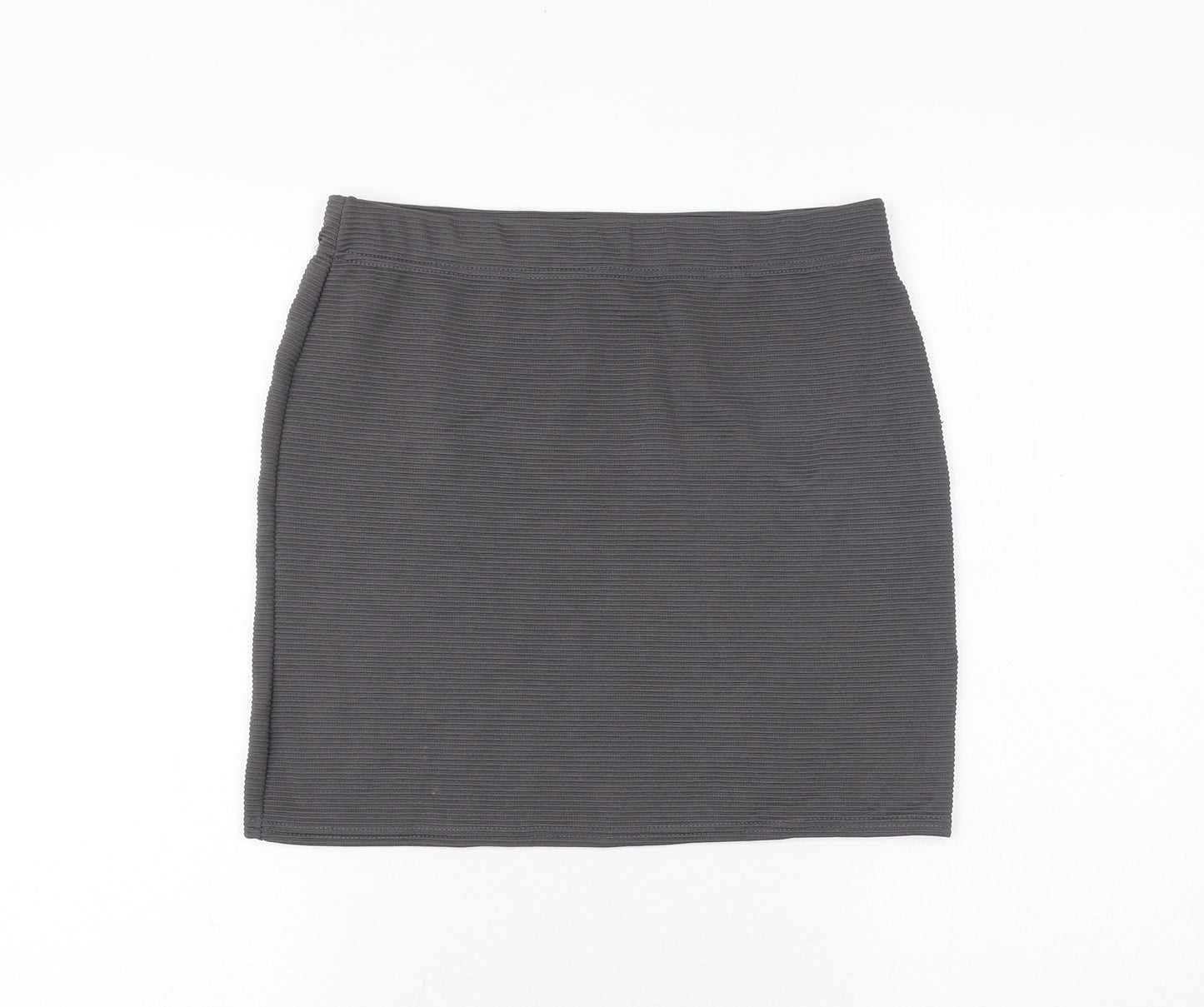Select Womens Grey Striped Polyester Bandage Skirt Size 12