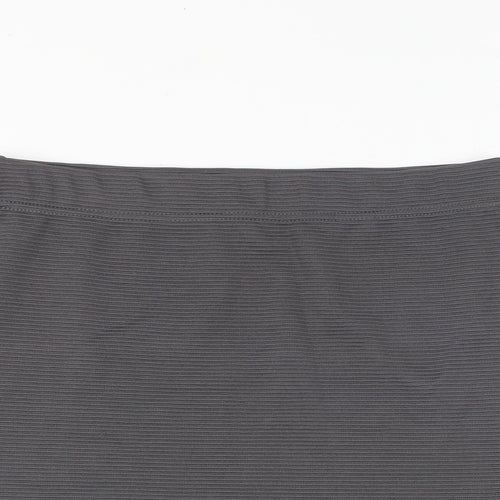 Select Womens Grey Striped Polyester Bandage Skirt Size 12