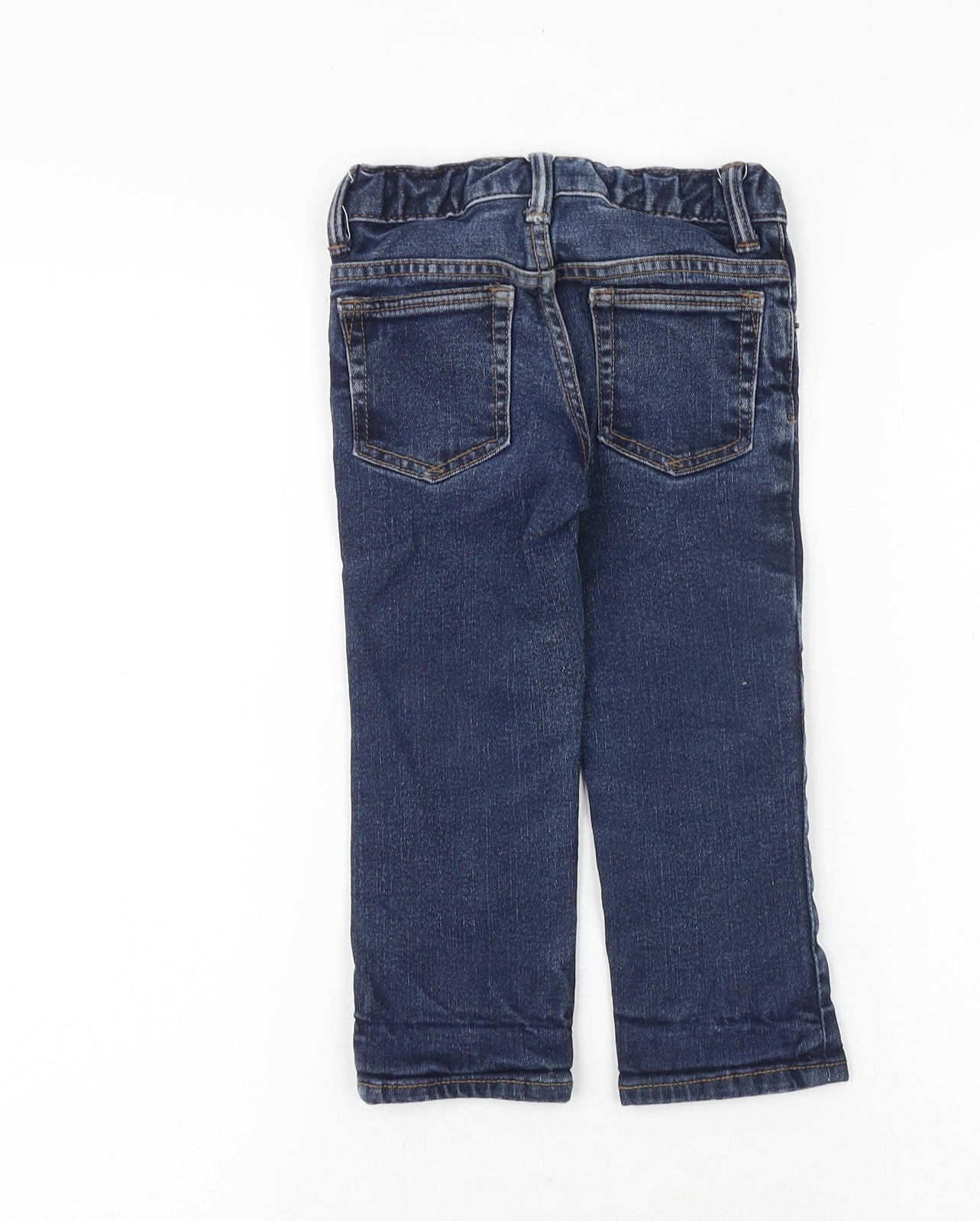 Gap Boys Blue Cotton Straight Jeans Size 3 Years Regular Tie