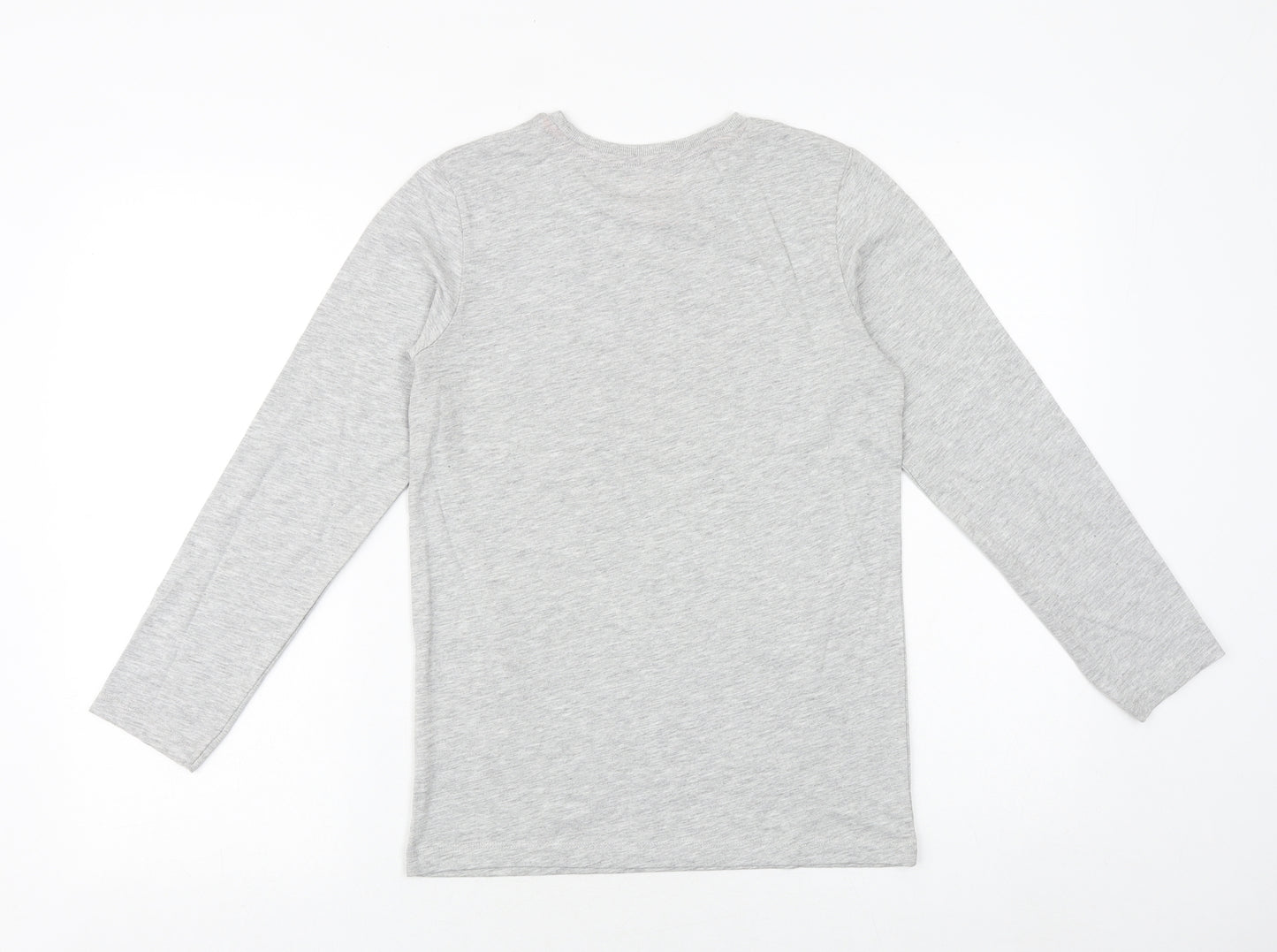 Matalan Boys Grey Cotton Basic T-Shirt Size 11 Years Round Neck Pullover - T-Rex