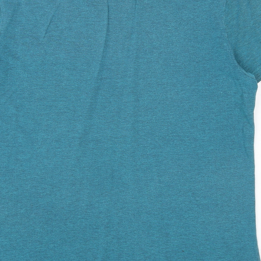 F&F Mens Blue Cotton T-Shirt Size L Round Neck