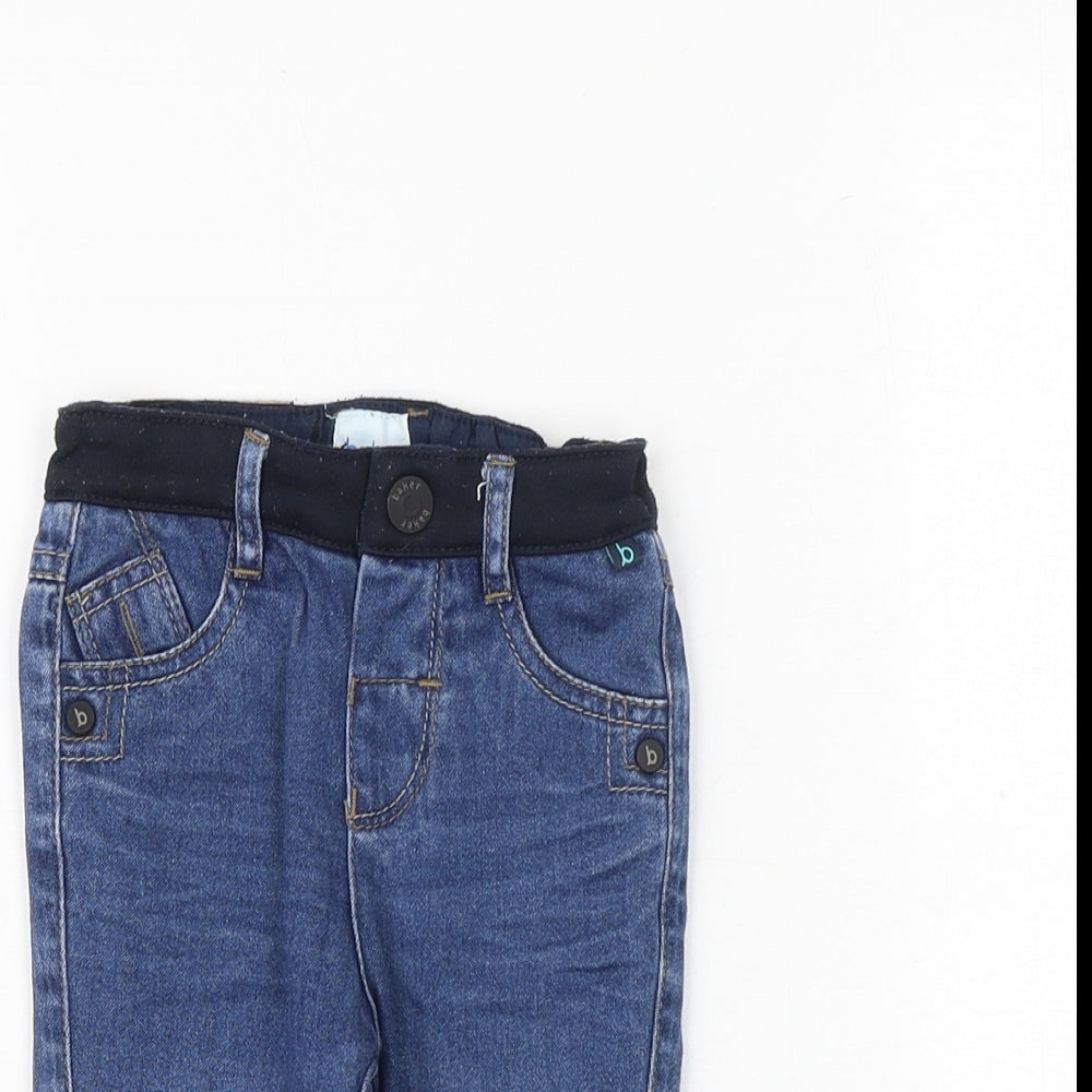 Ted Baker Baby Blue Cotton Capri Jeans Size 3-6 Months Button