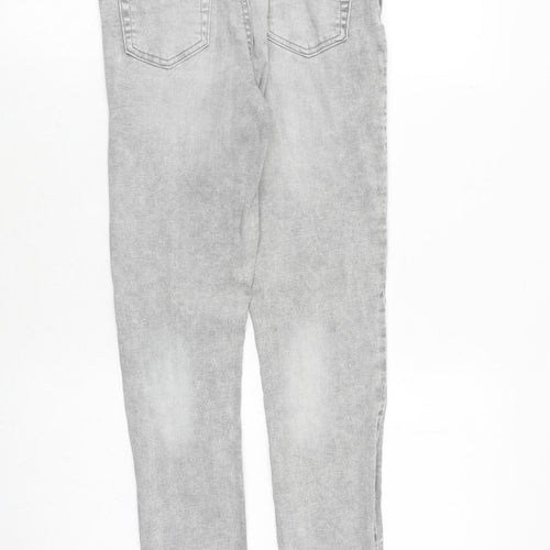 Denim & Co. Womens Grey Cotton Skinny Jeans Size 10 Regular Zip