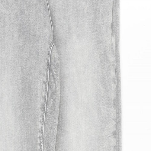 Denim & Co. Womens Grey Cotton Skinny Jeans Size 10 Regular Zip