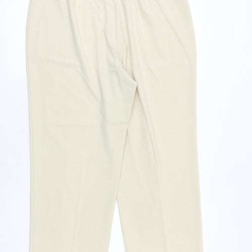 slimma Womens Beige Viscose Trousers Size 34 in Regular