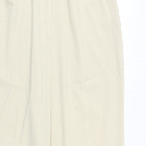 slimma Womens Beige Viscose Trousers Size 34 in Regular