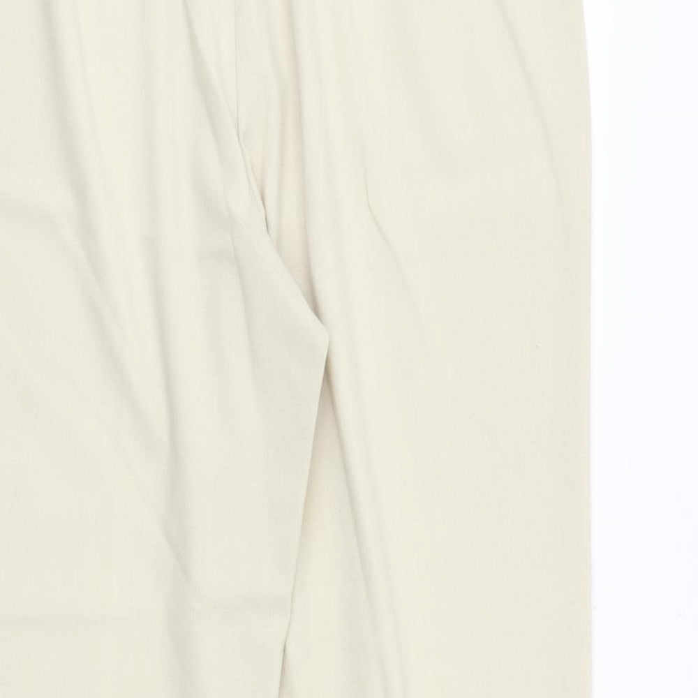 slimma Womens Beige Viscose Trousers Size 34 in Regular
