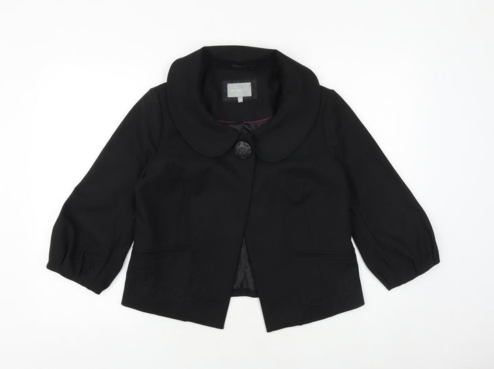 Marks and Spencer Womens Black Jacket Blazer Size 10 Button
