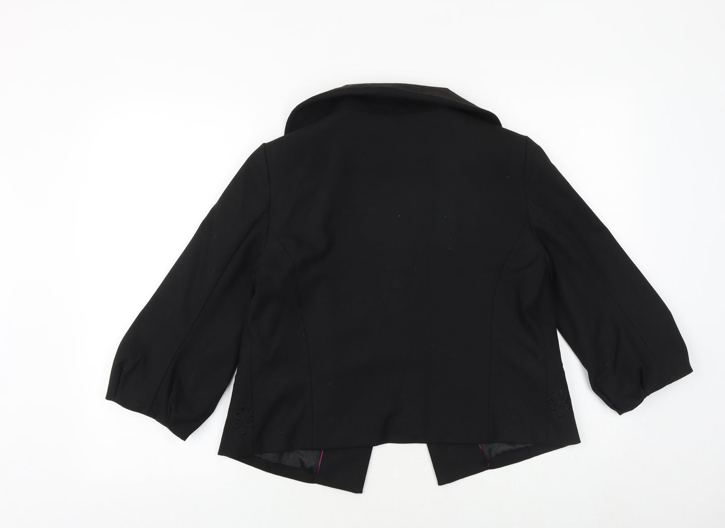 Marks and Spencer Womens Black Jacket Blazer Size 10 Button