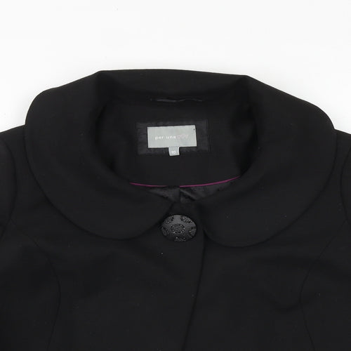 Marks and Spencer Womens Black Jacket Blazer Size 10 Button