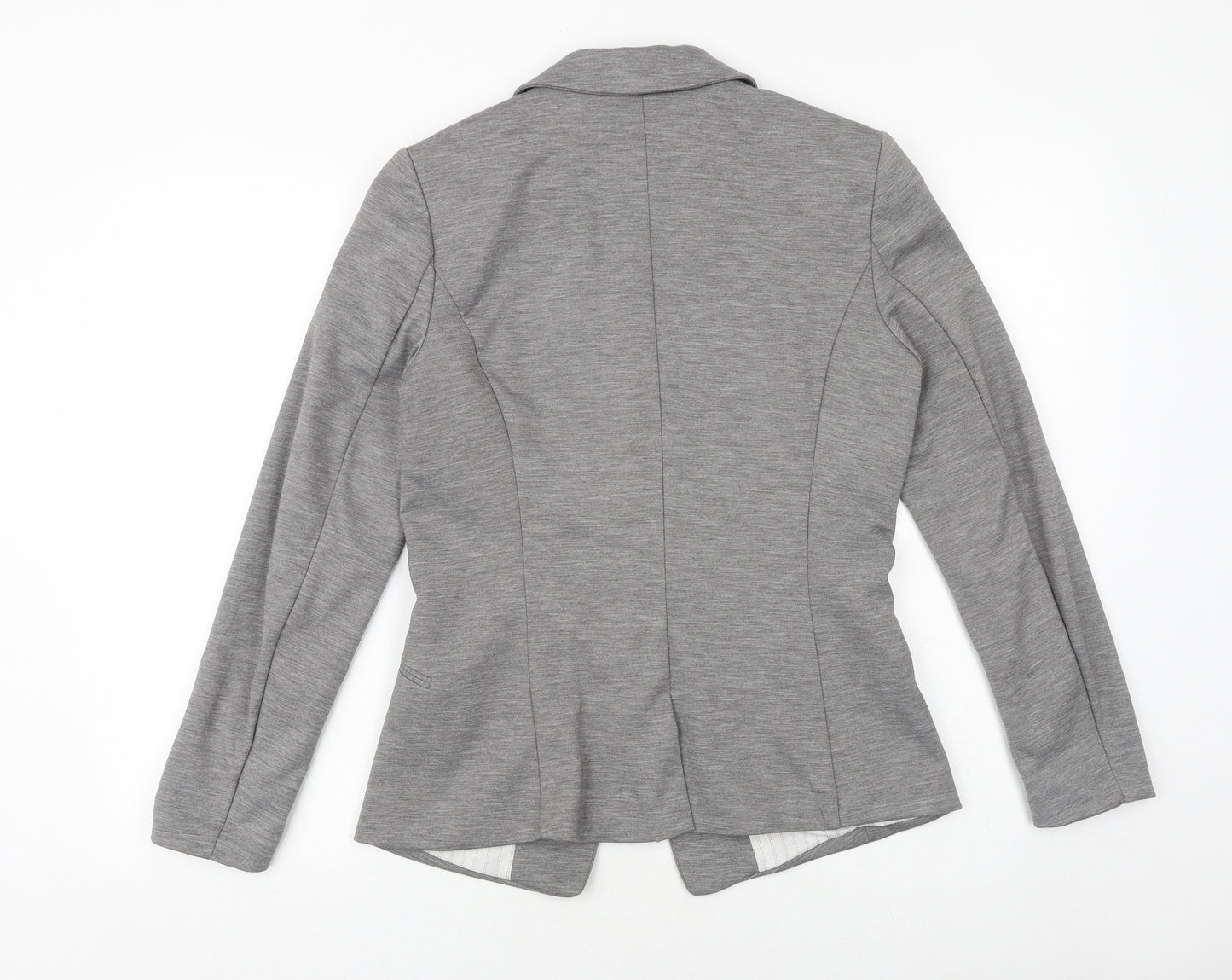 H&M Womens Grey Jacket Blazer Size 12 Button