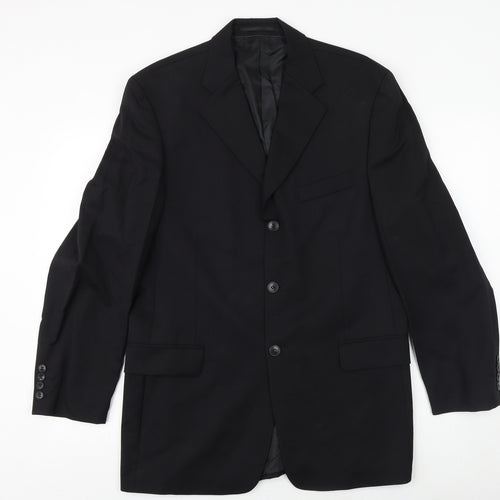 NEXT Mens Black Wool Jacket Suit Jacket Size 40 Regular