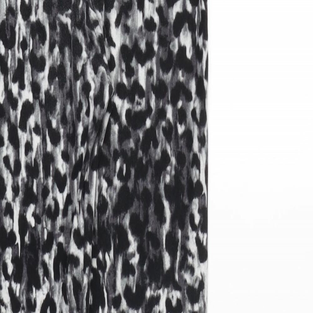 Crafted Girls Black Geometric Polyester Jogger Trousers Size 13 Years Regular Pullover - Leggings