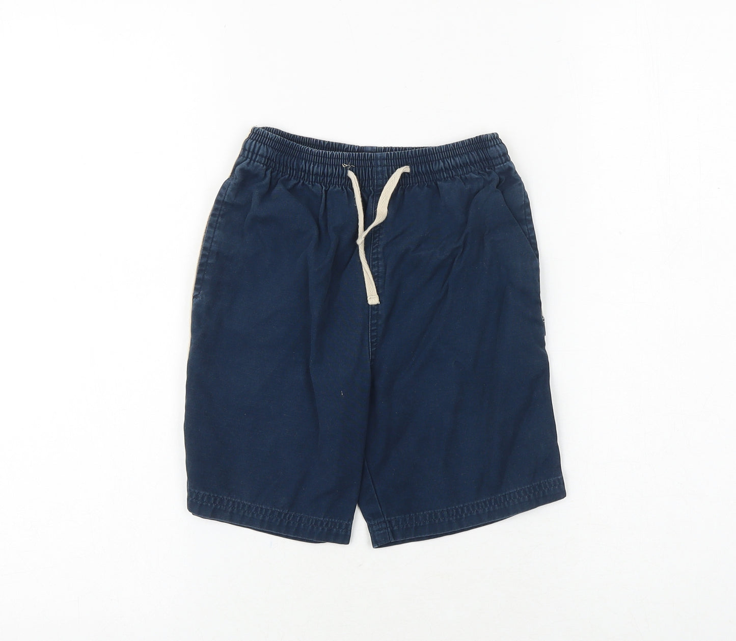 Adams Boys Blue Cotton Chino Shorts Size 6 Years Regular Drawstring