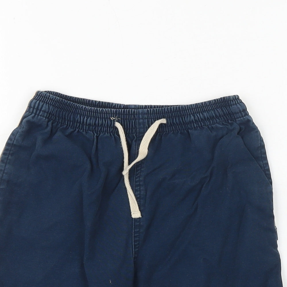 Adams Boys Blue Cotton Chino Shorts Size 6 Years Regular Drawstring