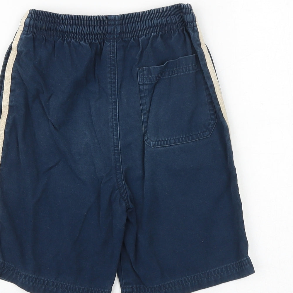 Adams Boys Blue Cotton Chino Shorts Size 6 Years Regular Drawstring