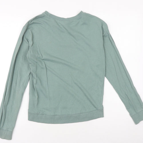 H&M Womens Green 100% Cotton Pullover Sweatshirt Size S Pullover