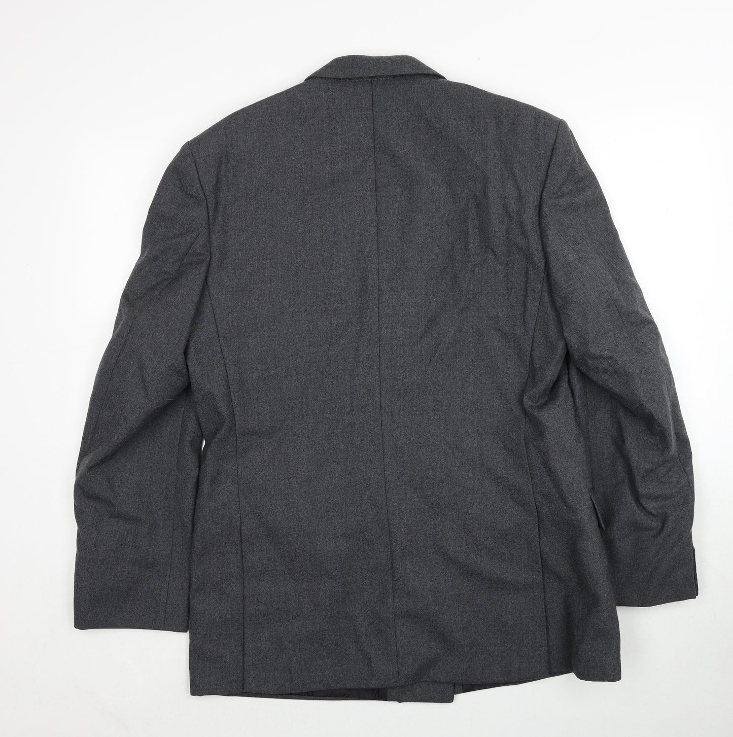 The Label Mens Grey Wool Jacket Suit Jacket Size 40 Regular