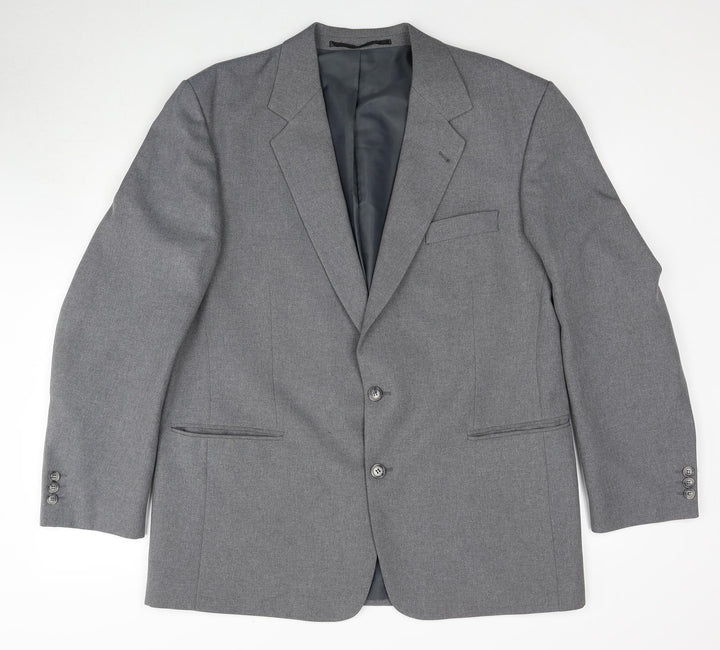 Canda Mens Grey Polyester Jacket Suit Jacket Size 42 Regular