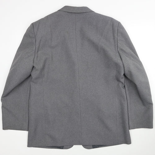 Canda Mens Grey Polyester Jacket Suit Jacket Size 42 Regular