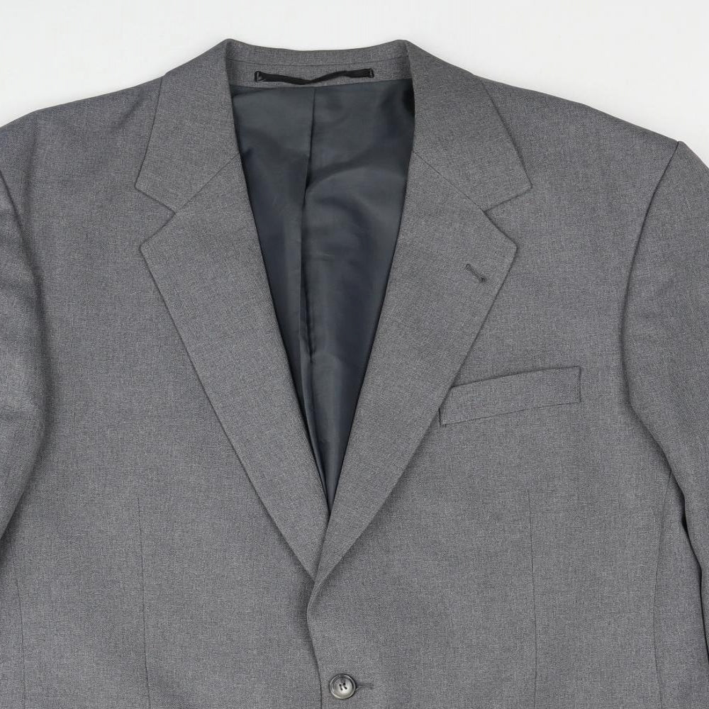 Canda Mens Grey Polyester Jacket Suit Jacket Size 42 Regular